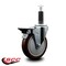 Service Caster 5'' Maroon Poly Swivel 1'' Expanding Stem Caster with Brake SCC-EX20S514-PPUB-MRN-PLB-1 - alternate 4